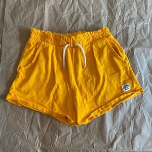 Zara Kids Yellow Drawstring Shorts Size 11-12 | Lounge Terry Summer